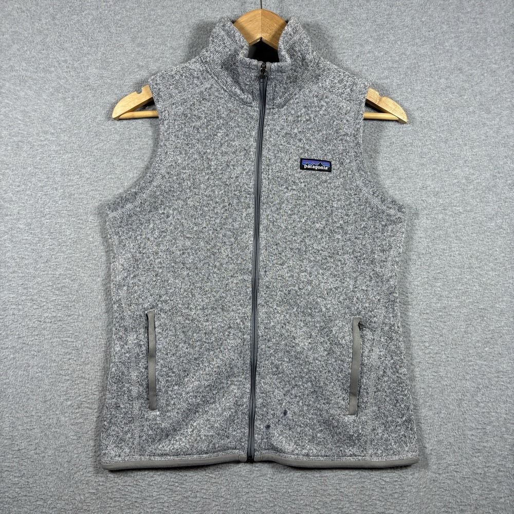Patagonia Vest Womens Small Gray Better Sweater Fleece Full Zip Up Outdoors Hike